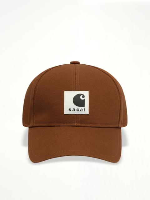 sacai Carhartt WIP Duck Cap in Dark Beige
