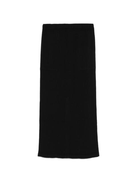 Hatching Pleats maxi skirt