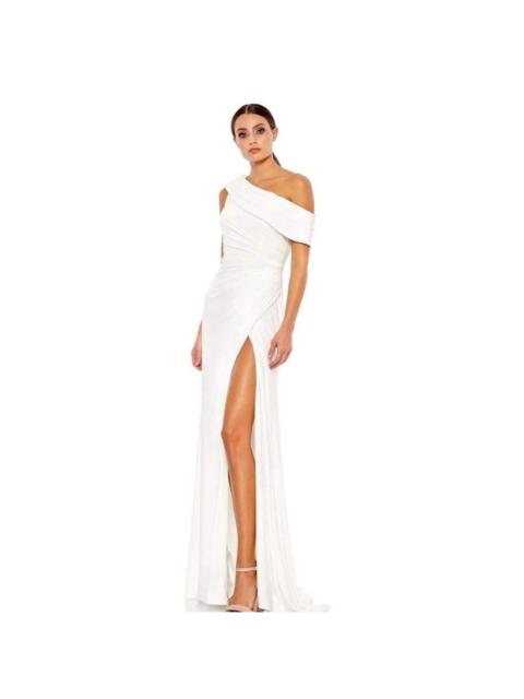 Other Designers NWT Ieena Mac Duggal #26517 Foldover Off the‎ Shoulder Gown With Slit Sz 10 $358