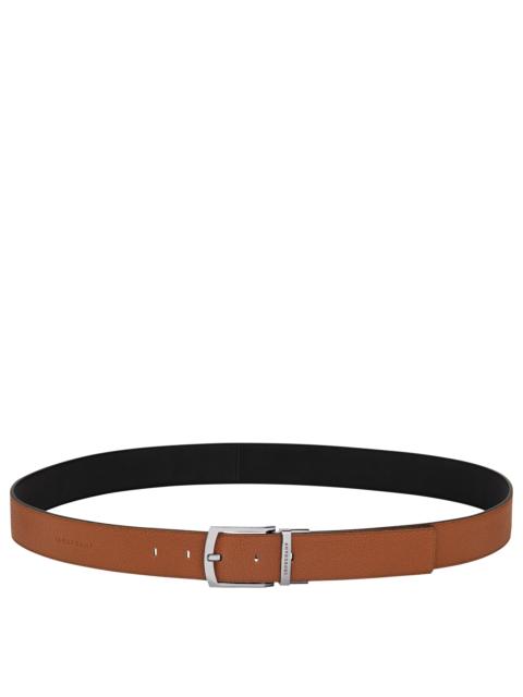 Longchamp Le Foulonné Men's belt Caramel/Black - Leather