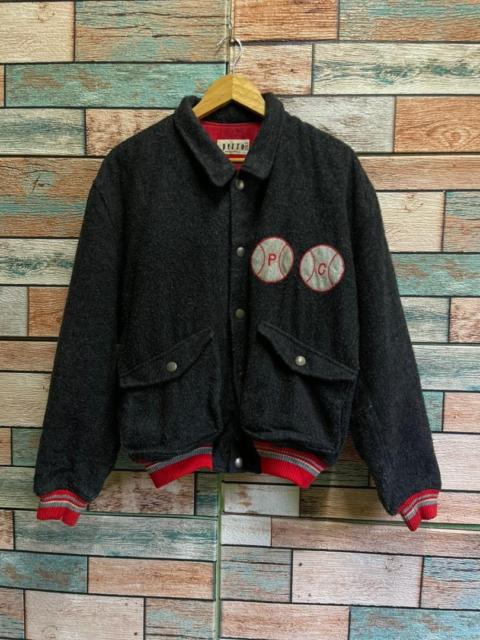 Other Designers Pazzo - Vintage Pezzo Wool Jacket Full Chenille Baseball Patch