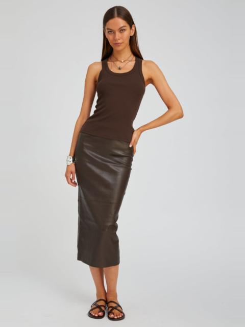 SPRWMN AMERICANO LEATHER TUBE SKIRT