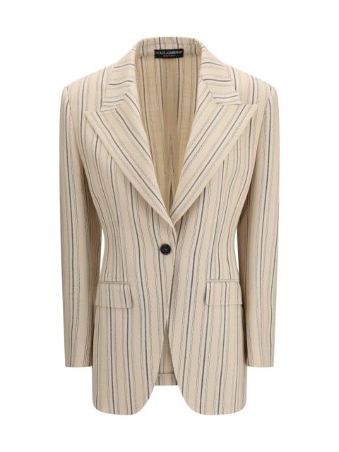 Dolce & Gabbana Dolce & Gabbana Women Single-Breasted Regimental Pinstripe Jacket