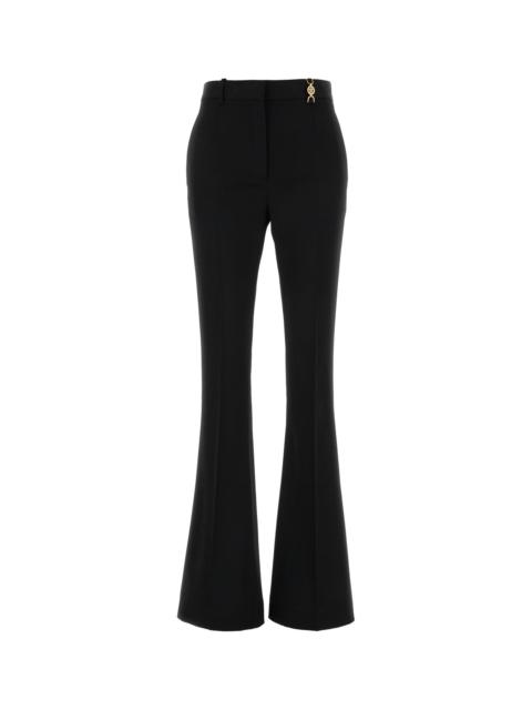 VERSACE Black stretch wool flared pant