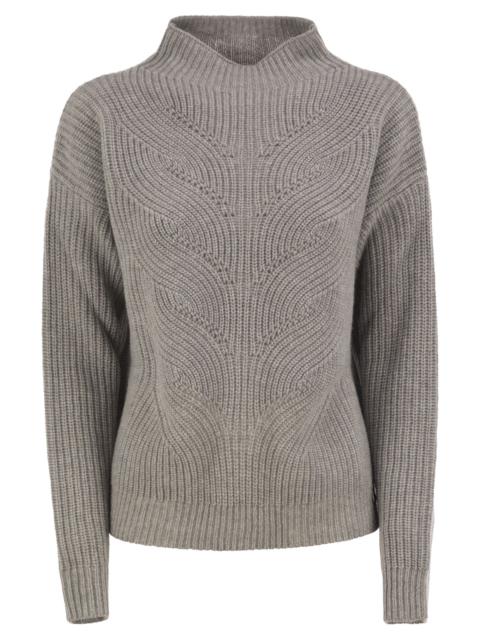 Herno Herno Women Pure Wool Jumper With Textured Knit And High Neck