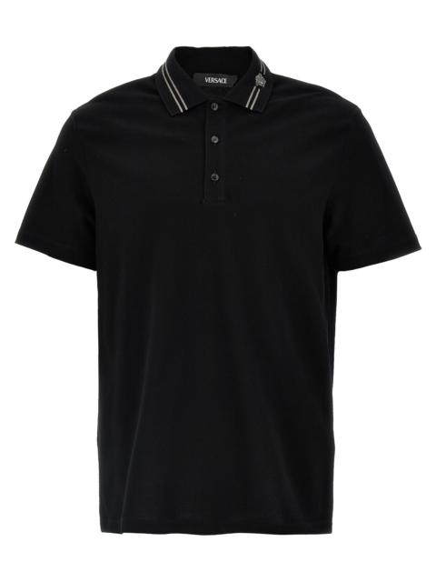 VERSACE Medusa Embroidery Polo Black