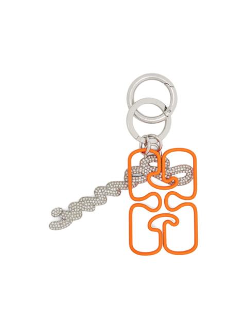 GANNI chain-embellished keyring