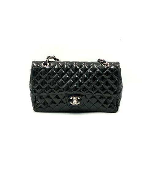 CHANEL Chanel No. 17 Black Patent Limited Edition Classic Bag Medium