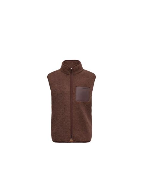 Moncler MONCLER $1310 Men's Brown Teddy Vest New (Men's size:L;)