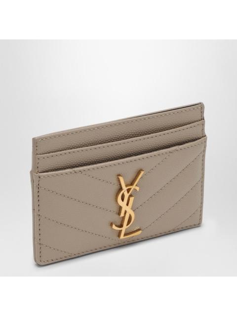 Saint Laurent Beige Monogram Credit Card Holder Women