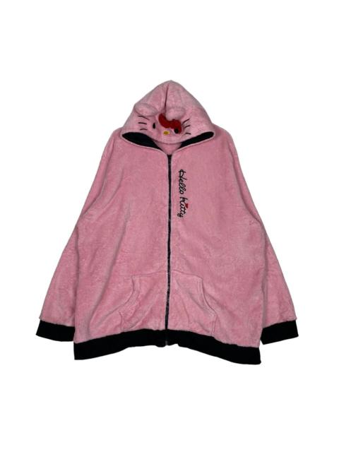 Other Designers Japanese Brand - HELLO KITTY EMBROIDERY LOGO PINK FLEECE HODDIES #0095-C6