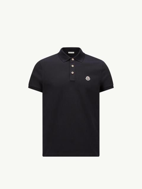Moncler Logo Patch Cotton Polo Shirt