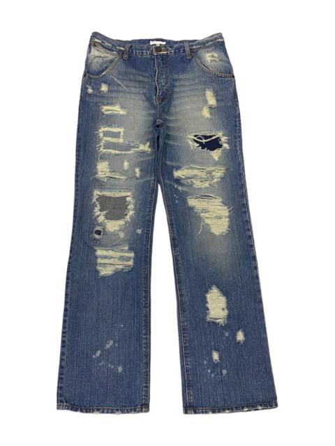 Other Designers True Religion - EXHIBITIONIST JAPAN PUNK DISTRESSED DENIM PANTS