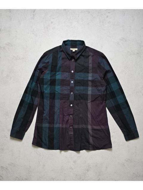 Burberry Burberry Brit Dark Plaid Shirt Nova Check Cotton Button Up