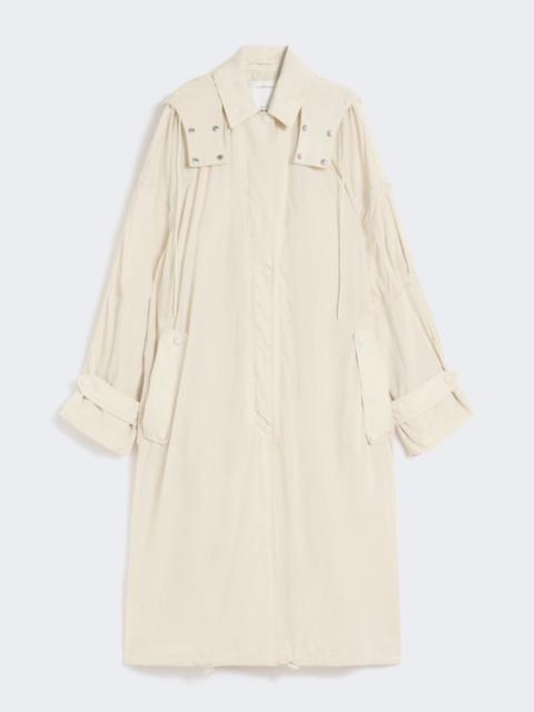 Sportmax Long taffeta raincoat - vanilla