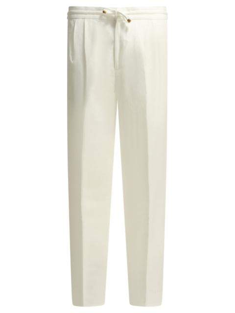 Brunello Cucinelli Brunello Cucinelli Linen Cotton Pants White Men