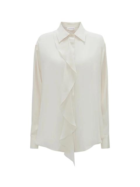 Victoria Beckham ASYMMETRIC RUFFLE BLOUSE