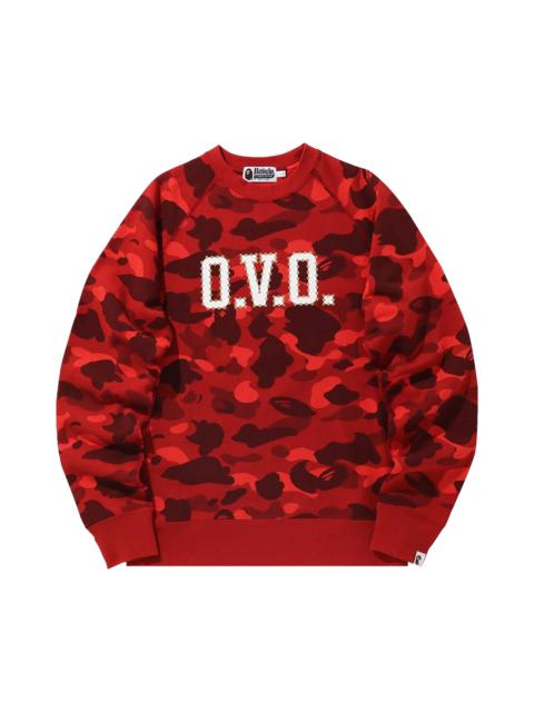 A BATHING APE® BAPE x OVO Color Camo Crewneck 'Red'