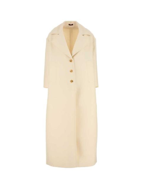Gucci Women Ivoryy Wool Blend Coat