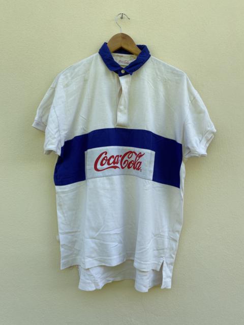 Other Designers Vintage - Vintage 90s Coca Cola Rugby Spellout biglogo shirt