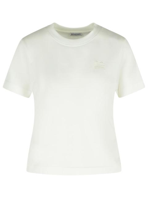Burberry White Cotton T-Shirt Women