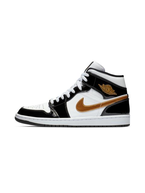 Jordan Air Jordan 1 Mid SE "Black Gold Patent Leather"