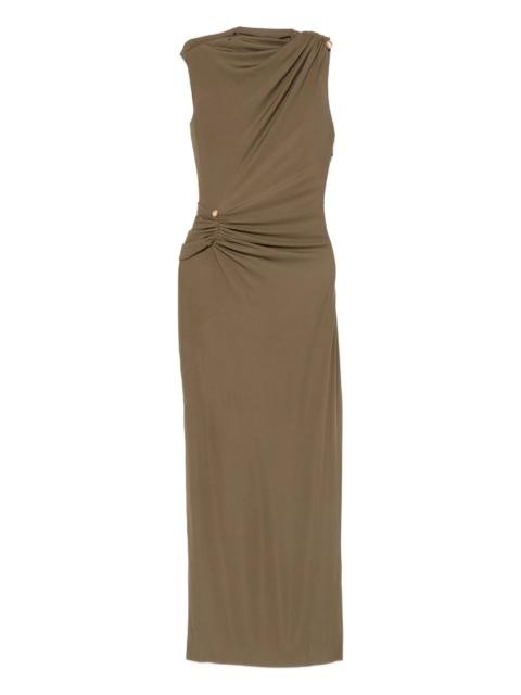 Cult Gaia Izola draped button maxi dress