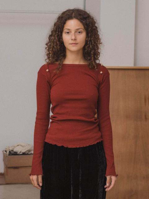 BASERANGE Disc Long Sleeve Tee - Recycled Cotton Rib