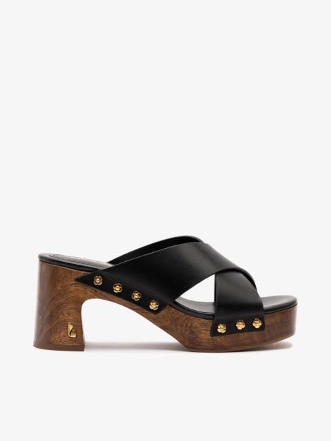 Larroudé Talitha Dolly Mule In Black Leather