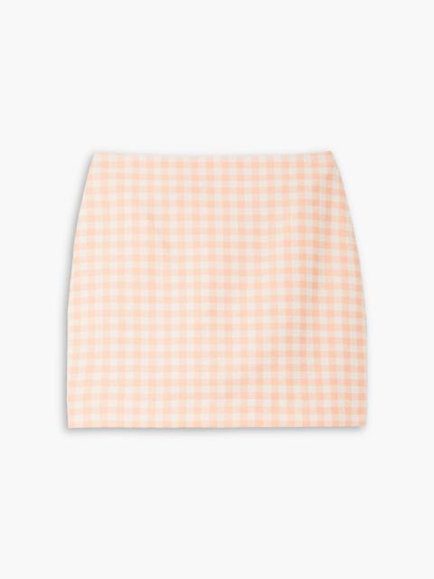 Other Designers Gingham cotton-blend bouclé mini skirt