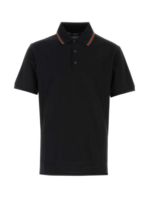 GUCCI Gucci Men Black Piquet Polo Shirt