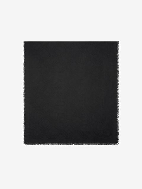 Burberry Wide Check Wool Silk Scarf