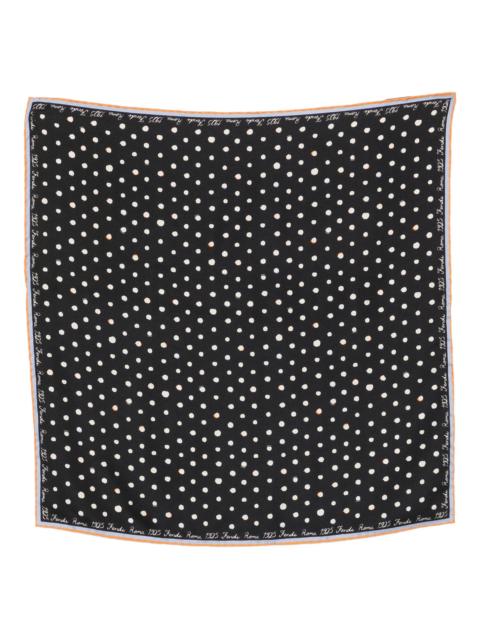 FENDI Falena Dots print silk scarf