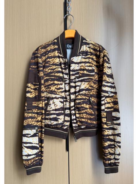 Dolce & Gabbana Dolce Gabbana Tiger Print Bomber Jacket
