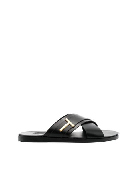 Preston leather slides