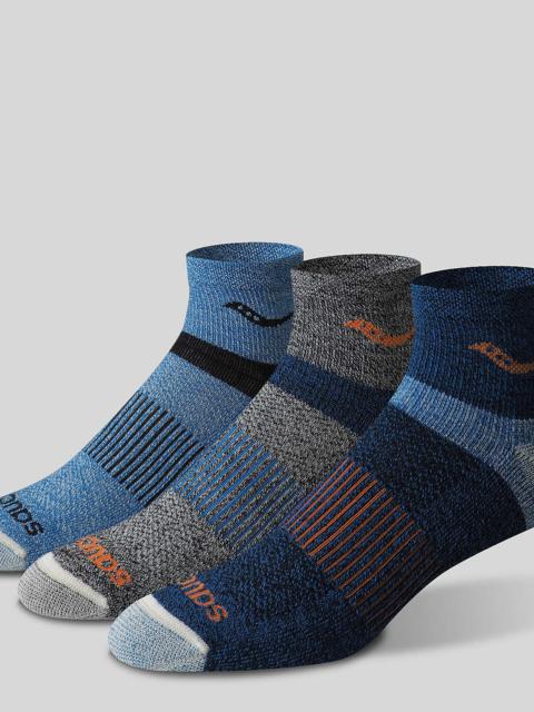 Saucony Inferno Merino Wool Blend Quarter 3-Pack Sock