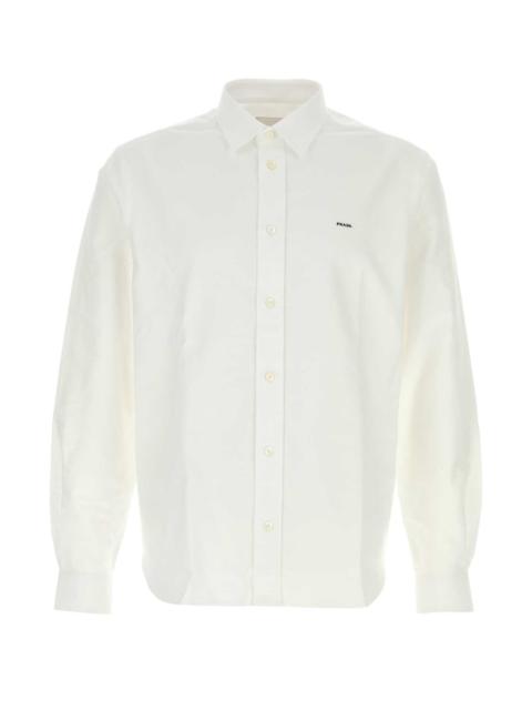Prada Prada Men White Oxford Shirt