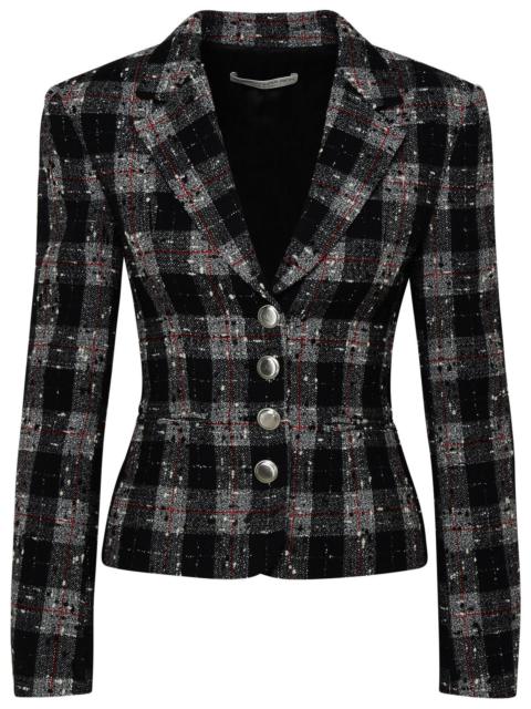 Alessandra Rich Black Wool Blend Blazer Jacket