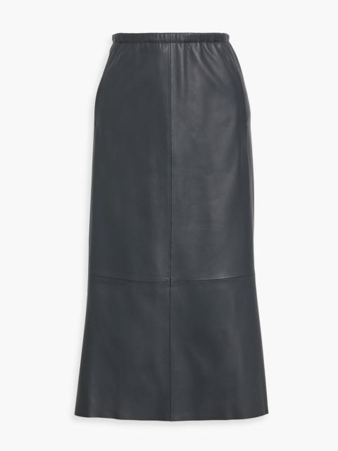Other Designers Leather midi skirt