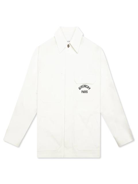 Givenchy PARIS PATCH POCKET OVERSHIRT - IVORY