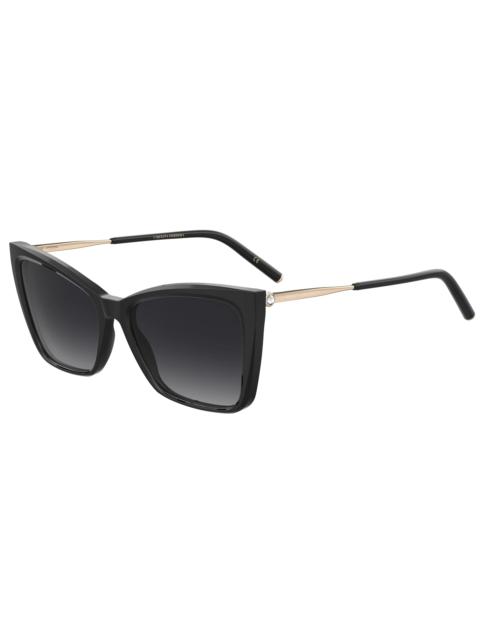 CAROLINA HERRERA Carolina Herrera Grey Gradient Butterfly Ladies Sunglasses HER 0180/S 02M2/9O 57