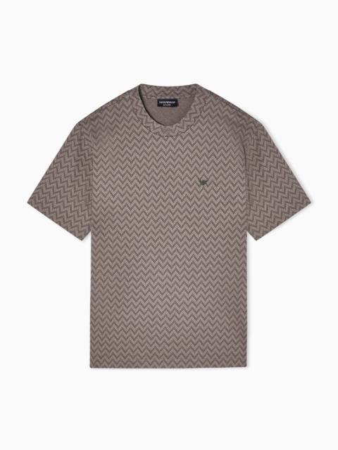 EMPORIO ARMANI T-SHIRT JERSEY WOOL CASHMERE KNIT DETAILS