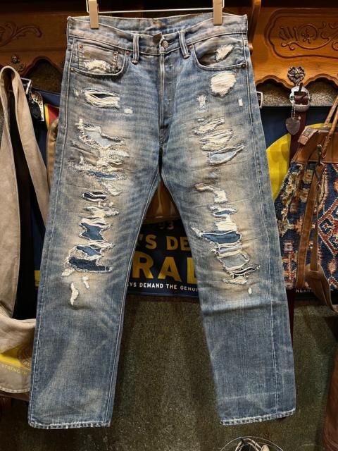 RRL by Ralph Lauren RRL V5P Double R Distressed Denim Jeans