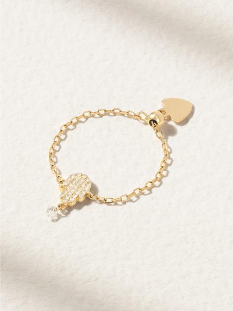 PERSÉE Hand Of Fatima 18-karat Gold Diamond Ring