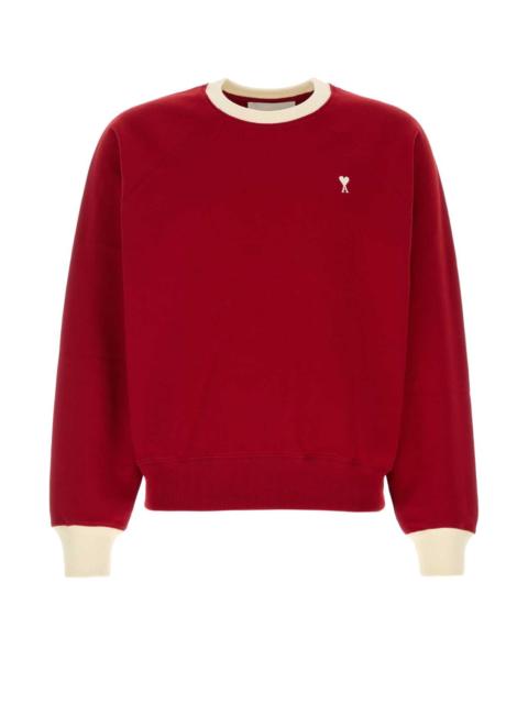 AMI Paris Ami Men Quota-Bicolorsweatshirtwithoffwhiteamidecoeurembro