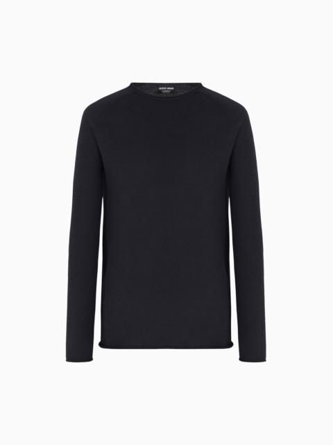GIORGIO ARMANI STRIPED CASHMERE JUMPER