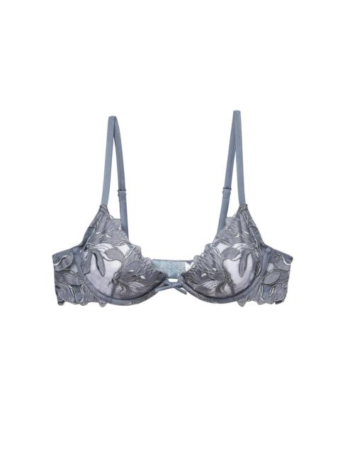 Fleur du Mal Lily Embroidery Plunge Demi Bra