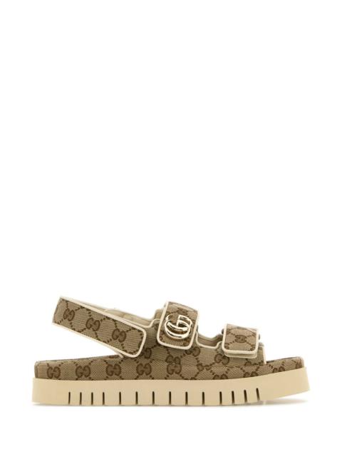 Gucci Women Gg Fabric Sandals
