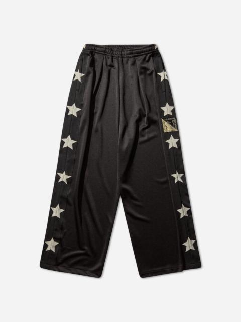 Kapital Men's Smooth Jersey Stuntman & Woman Baggy Track Pants Black