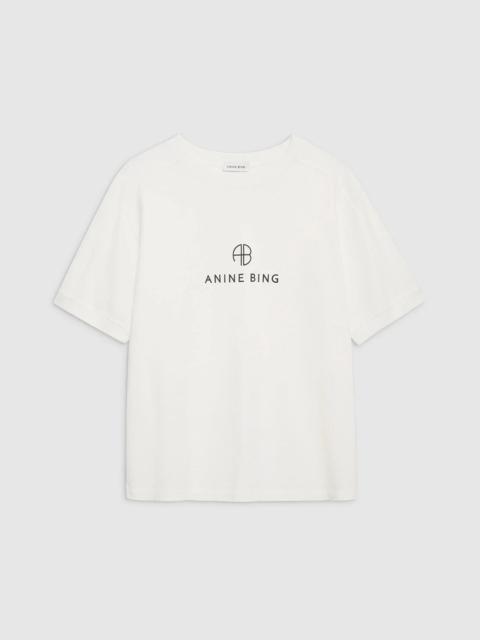 ANINE BING Jaylin Tee Monogram - Ivory